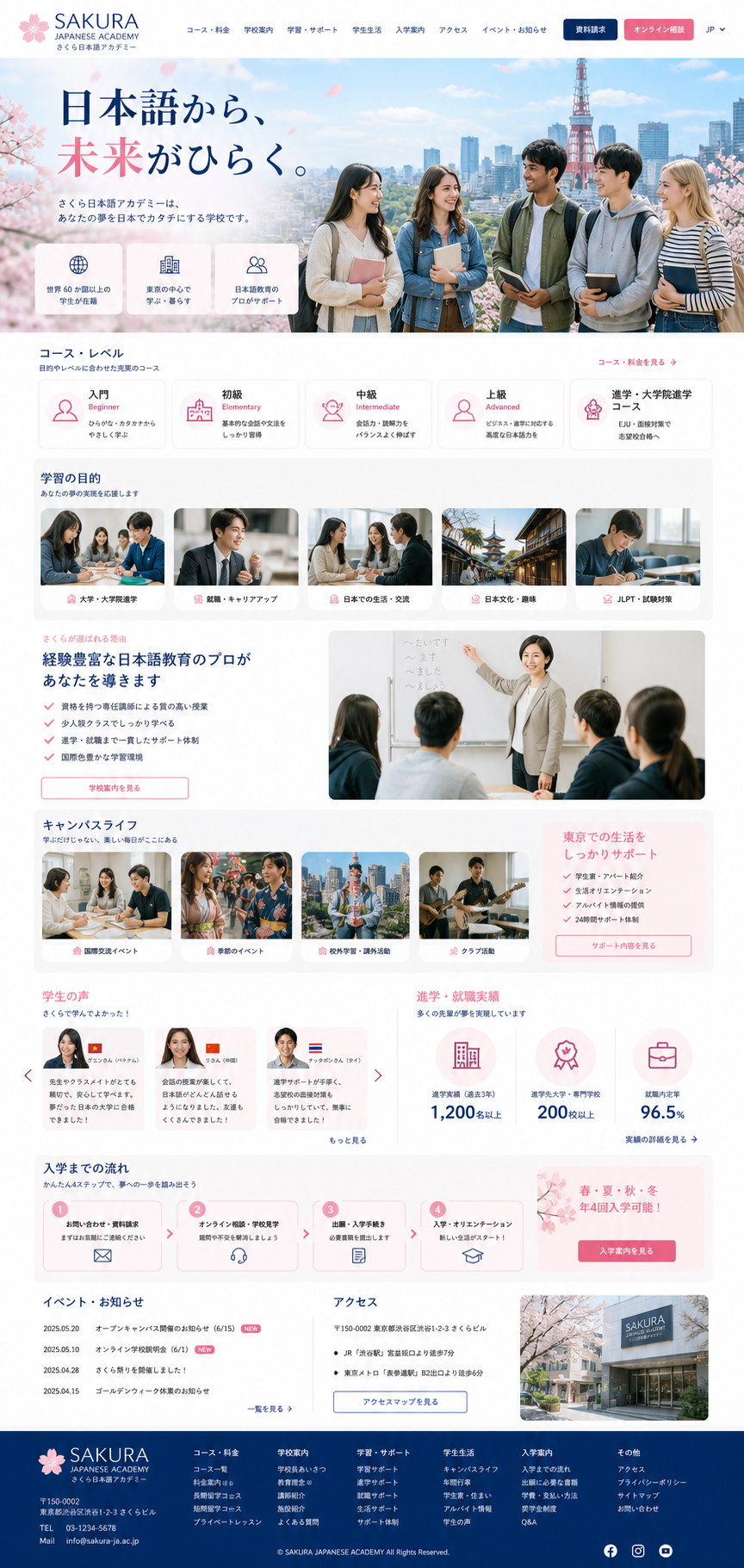 日语学校完整首页模板