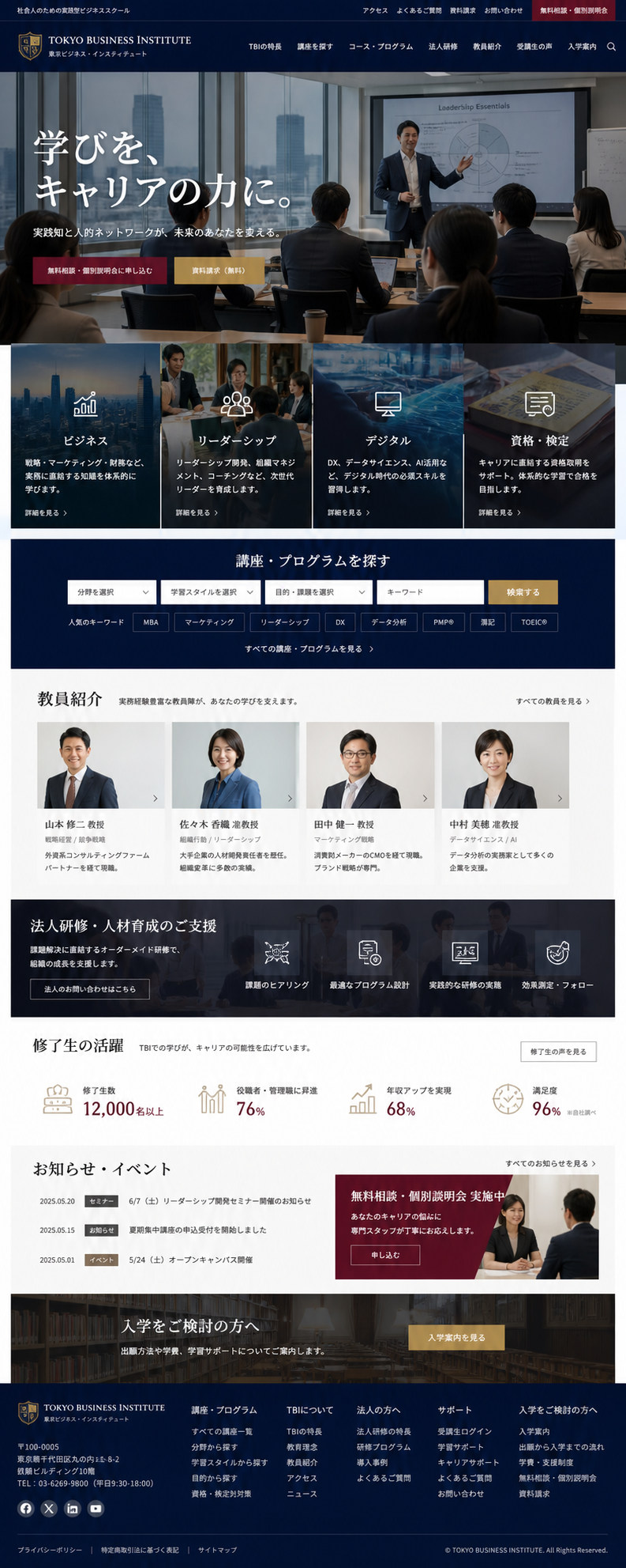 职业培训・商学院完整首页模板